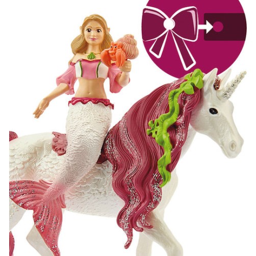 Schleich-S Mermaid Feya On Underwater Unicorn Bayala για 5-12 Ετών 18εκ.