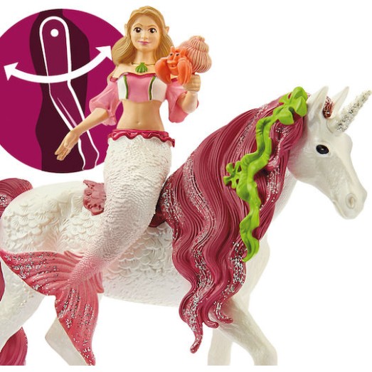 Schleich-S Mermaid Feya On Underwater Unicorn Bayala για 5-12 Ετών 18εκ.