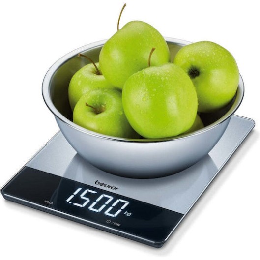 Beurer Ks 34 Xl Ψηφιακή Ζυγαριά Κουζίνας 1gr/15kg Γκρι