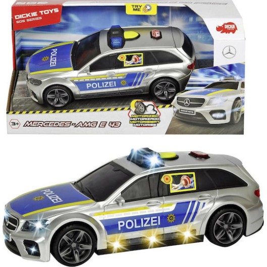 Dickie Mercedes-AMG E43 Police Car Αυτοκινητάκι 1:16 Αστυνομικό για 3+ Ετών