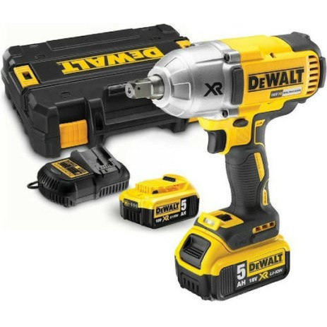 Dewalt Brushless Μπουλονόκλειδο Μπαταρίας 18V 2x5Ah με Υποδοχή 1/2