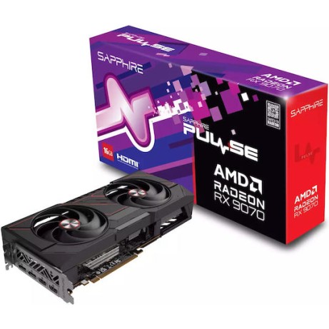 Sapphire Radeon RX 9070 16GB GDDR6 Pulse Κάρτα Γραφικών