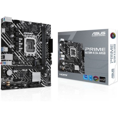 Asus Prime H610M-K D4 ARGB Motherboard Micro ATX με Intel 1700 Socket