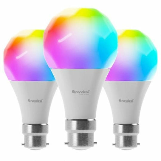 Nanoleaf Smart Λάμπες LED 9W για Ντουί B22 και Σχήμα A60 RGB 3τμχ