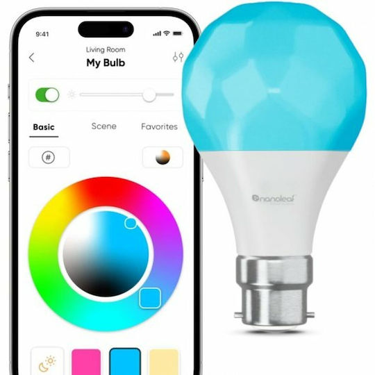 Nanoleaf Smart Λάμπες LED 9W για Ντουί B22 και Σχήμα A60 RGB 3τμχ
