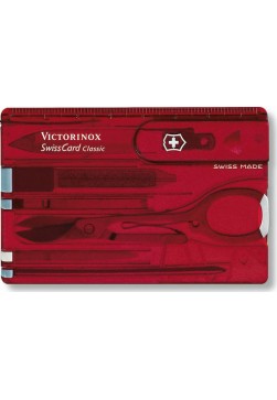 Victorinox Classic Swisscard Κάρτα Πολυεργαλείο Κόκκινη σε Θήκη