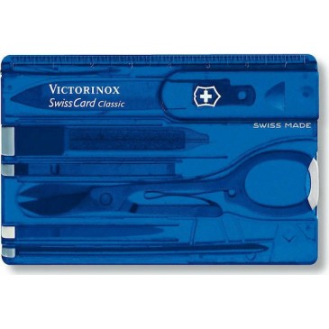 Victorinox Classic Swisscard Κάρτα Πολυεργαλείο Μπλε σε Θήκη