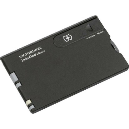 Victorinox SwissCard Classic Κάρτα Πολυεργαλείο Μαύρη σε Θήκη