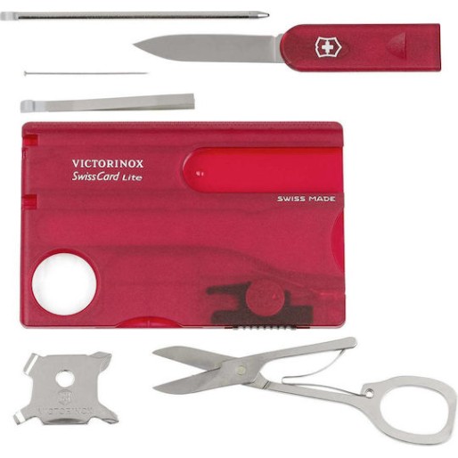 Victorinox Swisscard Lite Κάρτα Πολυεργαλείο Κόκκινη σε Θήκη