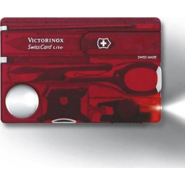 Victorinox Swisscard Lite Κάρτα Πολυεργαλείο Κόκκινη σε Θήκη