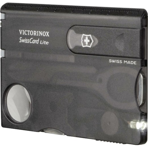 Victorinox Swisscard Lite Κάρτα Πολυεργαλείο 12 εργαλείων Μαύρη