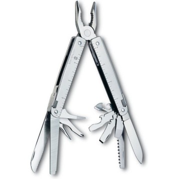 Victorinox Swisstool Πολυεργαλείο Γκρι σε Δερμάτινη Θήκη