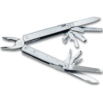 Victorinox Swisstool Πολυεργαλείο Γκρι σε Δερμάτινη Θήκη