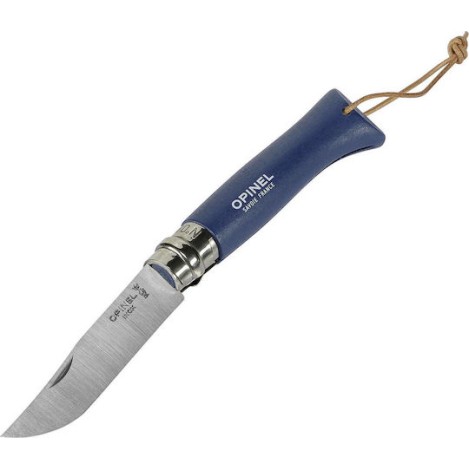 Opinel Νο.08 Σουγιάς Bushwhacker Blue σε Δερμάτινη Θήκη