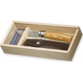 Opinel Νο.08 Σουγιάς Olive σε Δερμάτινη Θήκη