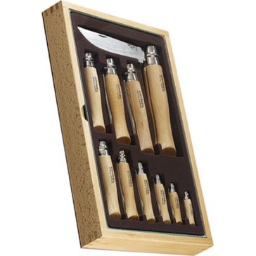 Opinel No.10 Σουγιάς Μπεζ σε Θήκη Σετ 10τμχ