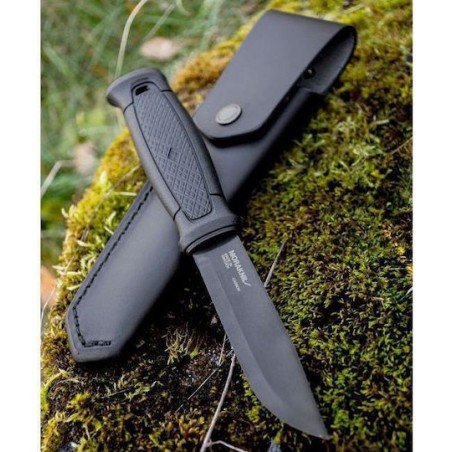 Morakniv Garberg BlackBlade (C) Leather Sheath Μαχαίρι Μαύρο σε Δερμάτινη Θήκη