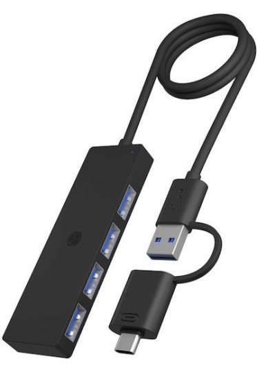 Icy Box USB 3.2 Hub με σύνδεση USB-A / USB-C