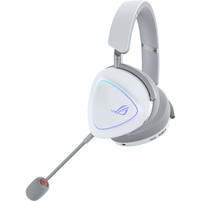 Asus ROG Delta II Ασύρματο Over Ear Gaming Headset με σύνδεση Bluetooth / USB Λευκό