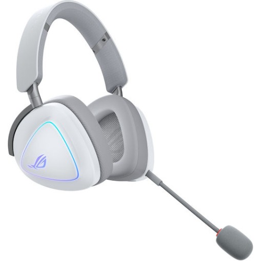 Asus ROG Delta II Ασύρματο Over Ear Gaming Headset με σύνδεση Bluetooth / USB Λευκό