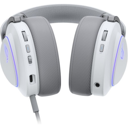 Asus ROG Delta II Ασύρματο Over Ear Gaming Headset με σύνδεση Bluetooth / USB Λευκό