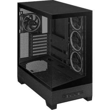 Asus A31 PLUS Gaming Midi Tower Κουτί Υπολογιστή με Πλαϊνό Παράθυρο και ARGB Φωτισμό Μαύρο