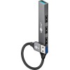 Goobay USB 3.2 Hub 4 Θυρών με σύνδεση USB-A Γκρι