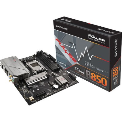 Sapphire Pulse B850M Wifi Motherboard Micro ATX με AMD AM5 Socket 52123-04-40G