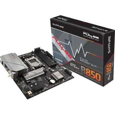 Sapphire Pulse B850M Wifi Motherboard Micro ATX με AMD AM5 Socket 52123-04-40G