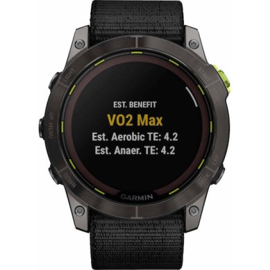 Garmin Enduro 2 Solar Titanium 51mm Αδιάβροχο Smartwatch με Παλμογράφο (Grey DLC Titanium with UltraFit Nylon Strap)