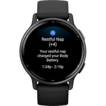 Garmin Vivoactive 5 Aluminium 42mm Αδιάβροχο Smartwatch με Παλμογράφο (Slate Bezel With Black Silicone Band)