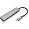 Digitus USB 3.1 Hub 4 Θυρών με σύνδεση USB-C Γκρι