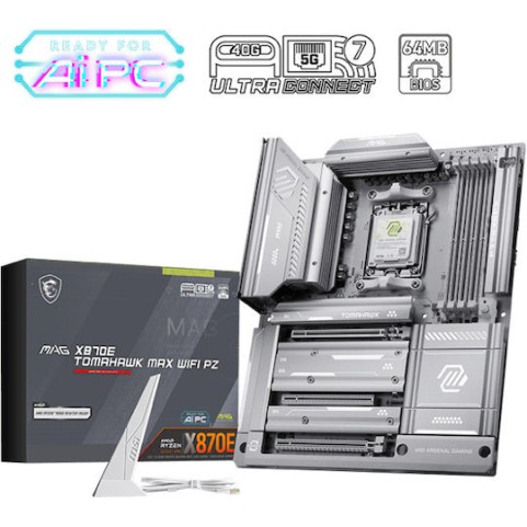 MSI MAG X870E TOMAHAWK MAX WIFI PZ Motherboard ATX με AMD AM5 Socket 7E84-002R