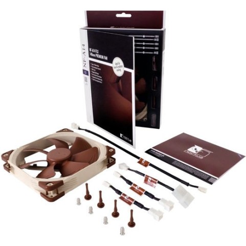 Noctua NF-A14 FLX Case Fan 140mm με Σύνδεση 4-Pin Molex / 3-Pin Καφέ