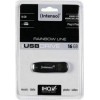Intenso Rainbow Line 16GB USB 2.0 Stick Μαύρο