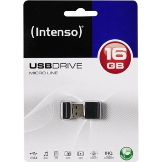 Intenso Micro Line 16GB USB 2.0 Stick Μαύρο