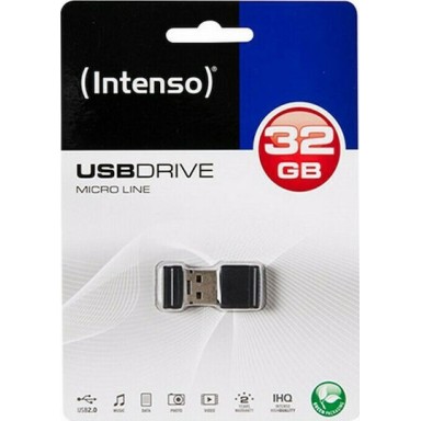 Intenso Micro Line 32GB USB 2.0 Stick Μαύρο
