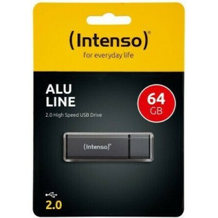 Intenso Alu Line 64GB USB 2.0 Stick Γκρι