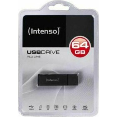 Intenso Alu Line 64GB USB 2.0 Stick Γκρι