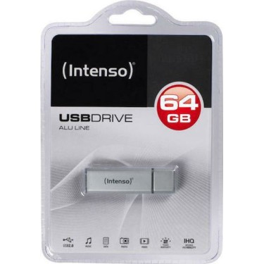 Intenso Alu Line 64GB USB 2.0 Stick Ασημί