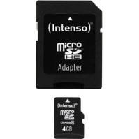 Intenso microSDHC 4GB Class 10 High Speed με αντάπτορα