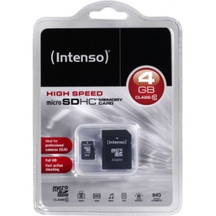 Intenso microSDHC 4GB Class 10 High Speed με αντάπτορα