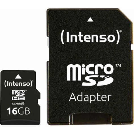 Intenso microSDHC 16GB Class 10 High Speed με αντάπτορα