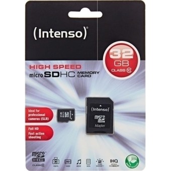 Intenso microSDHC 32GB Class 10 High Speed με αντάπτορα