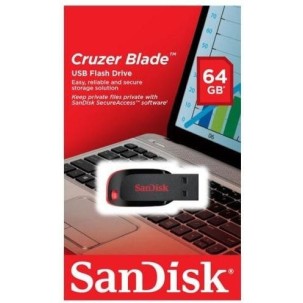 Sandisk Cruzer Blade 64GB USB 2.0 Stick Μαύρο