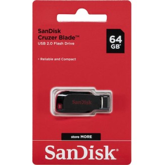Sandisk Cruzer Blade 64GB USB 2.0 Stick Μαύρο