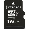 Intenso Premium microSDHC 16GB Class 10 U1 UHS-I με αντάπτορα