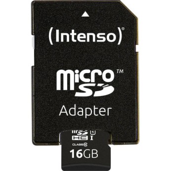 Intenso Premium microSDHC 16GB Class 10 U1 UHS-I με αντάπτορα