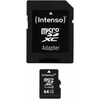 Intenso Premium microSDXC 64GB Class 10 U1 UHS-I με αντάπτορα