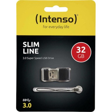 Intenso Slim Line 32GB USB 3.0 Stick Μαύρο